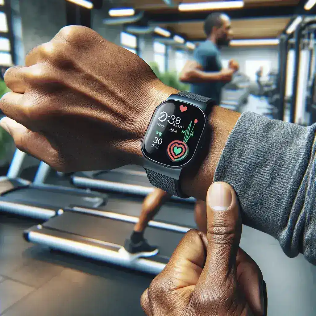 "Samsung wearable display showcasing real-time fitness coaching features, highlighting sleek design and advanced technology for improved workout performance."